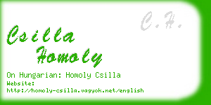 csilla homoly business card